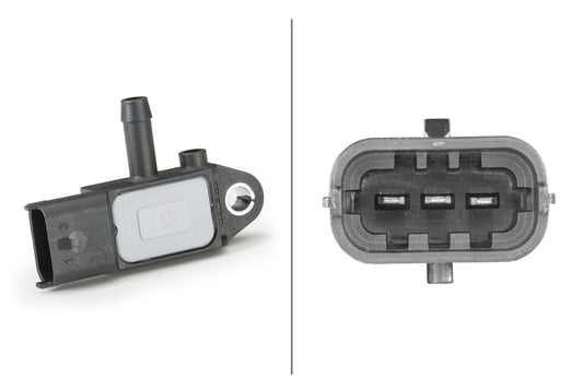HELLA Sensor, exhaust pressure - 3-pin connector - Bolted 6PP009409-181