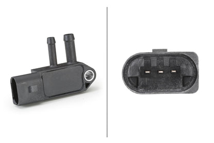 HELLA Sensor, exhaust pressure - 3-pin connector - Bolted 6PP009409-241