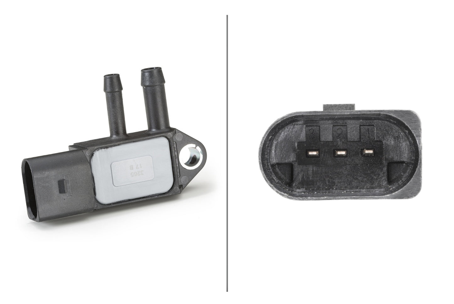 HELLA Sensor, exhaust pressure - 3-pin connector - Bolted 6PP009409-251