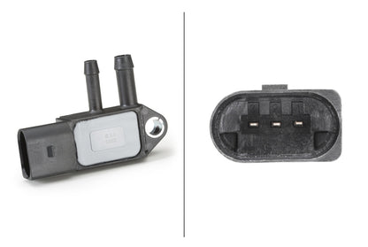 HELLA Sensor, exhaust pressure - 3-pin connector - Bolted 6PP009409-251