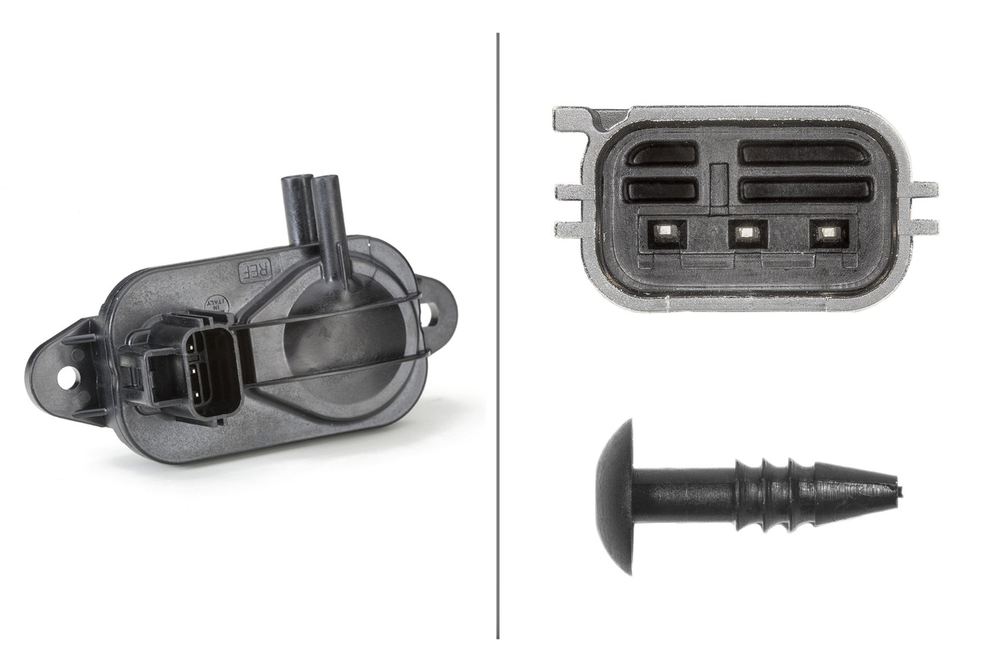 HELLA Sensor, exhaust pressure - 3-pin connector - Plugged 6PP009409-271
