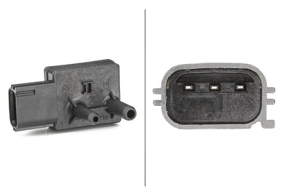 HELLA Sensor, exhaust pressure - 3-pin connector - Bolted 6PP009409-281