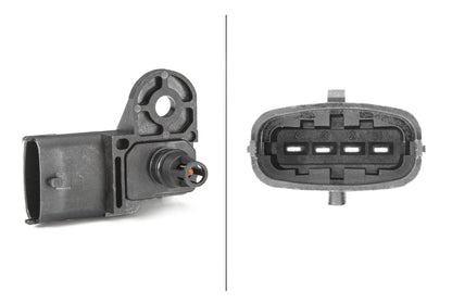 HELLA Sensor, intake manifold pressure - 4-pin connector - Bolted 6PP013112-251