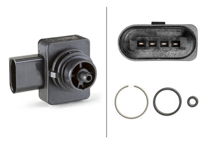 HELLA Pressure Sensor, brake booster - 4-pin connector - Plugged 6PP013112-271