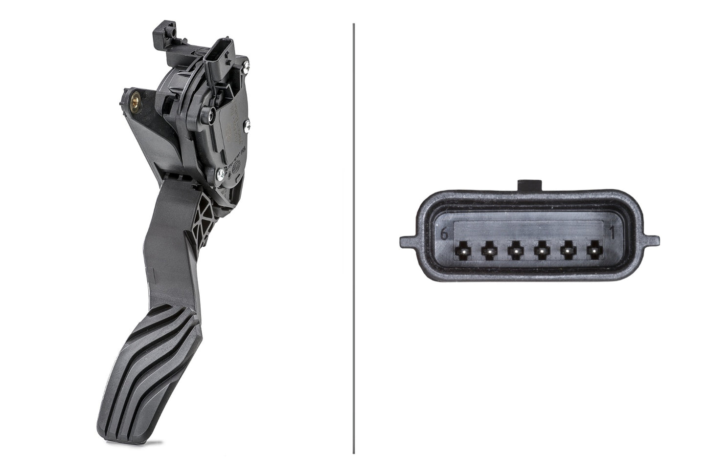 HELLA Sensor, accelerator pedal position - for left-hand/right-hand drive vehicles - 6 6PV012902-701
