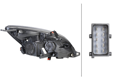 HELLA Halogen-Headlight - left - for e.g. Opel Meriva B Mpv (S10) 1EE354830-011