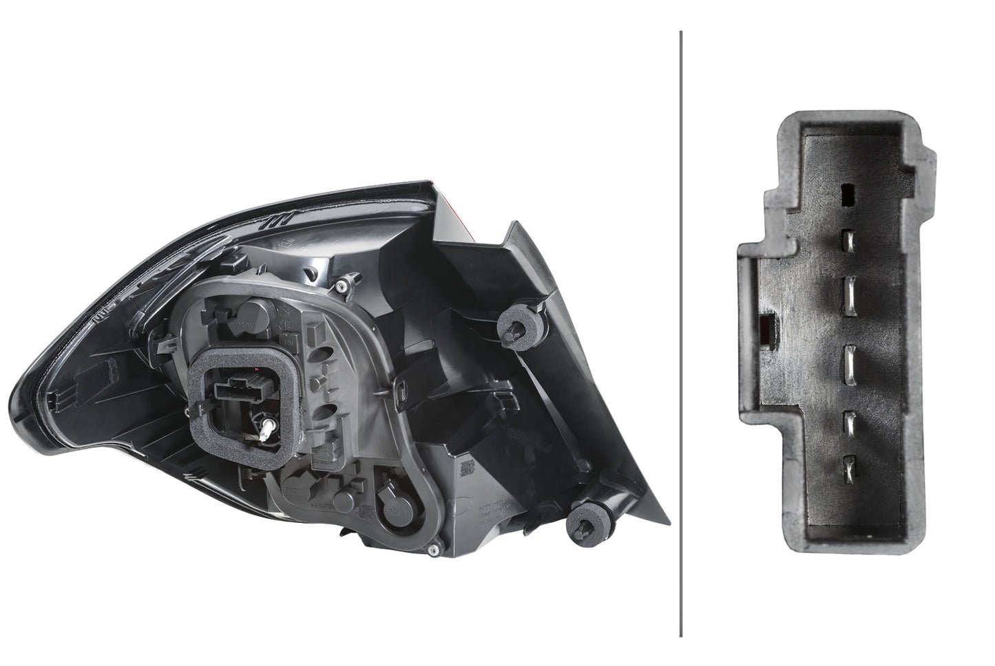 HELLA Rearlight - Bulb - Outer section - right - for e.g. Citroën C4 II (B7) 2SK354833-041