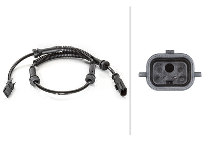 HELLA Sensor, wheel speed - 12V - 2-pin connector - Front Axle 6PU012806-301