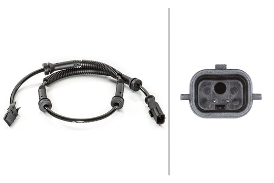 HELLA Sensor, wheel speed - 12V - 2-pin connector - Front Axle 6PU012806-301