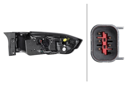 HELLA Rearlight - Hybrid - left - for e.g. Range Rover Evoque Convertible (L538) 2SK012379-431