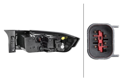 HELLA Rearlight - Hybrid - left - for e.g. Range Rover Evoque Convertible (L538) 2SK012379-491