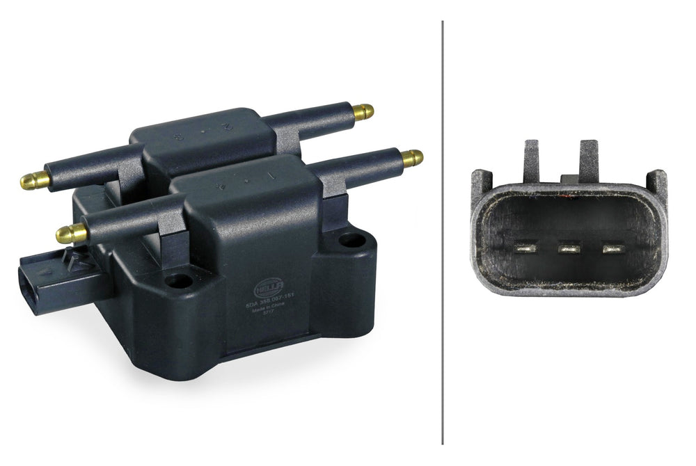 HELLA Ignition Coil - 3-pin connector - Bolted 5DA358057-151