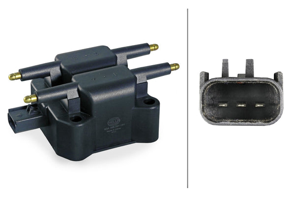 HELLA Ignition Coil - 3-pin connector - Bolted 5DA358057-151