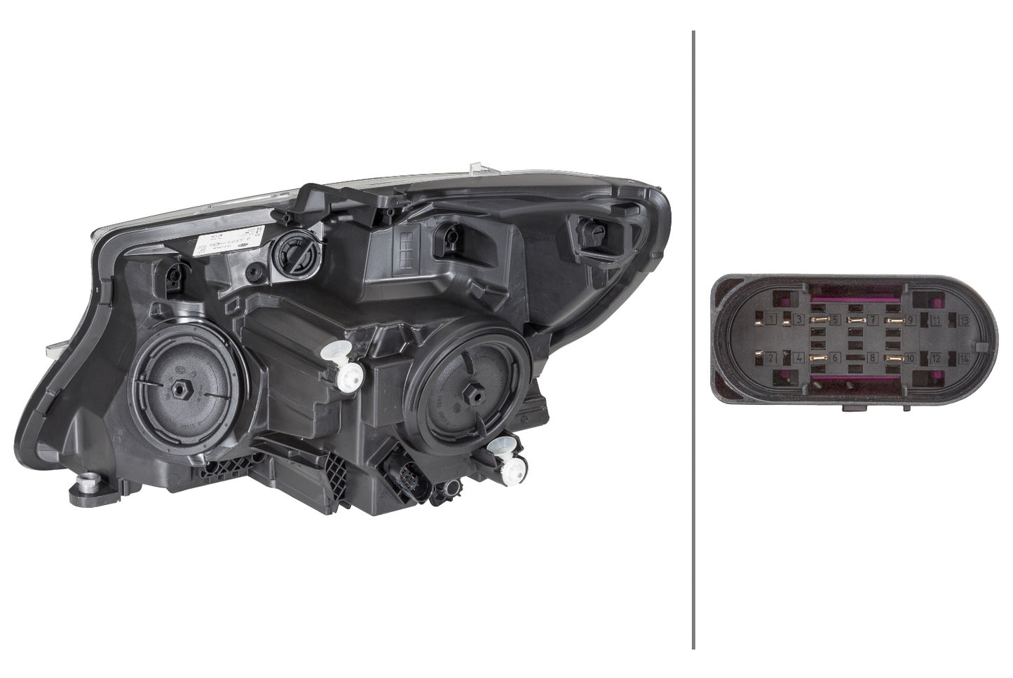 HELLA FF/Halogen-Headlight - right - for e.g. Mercedes-Benz V-Class (W447) 1EL011284-881