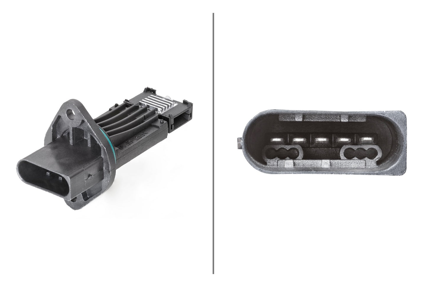 HELLA Mass Air Flow Sensor - 5-pin connector - Bolted 8ET358095-111