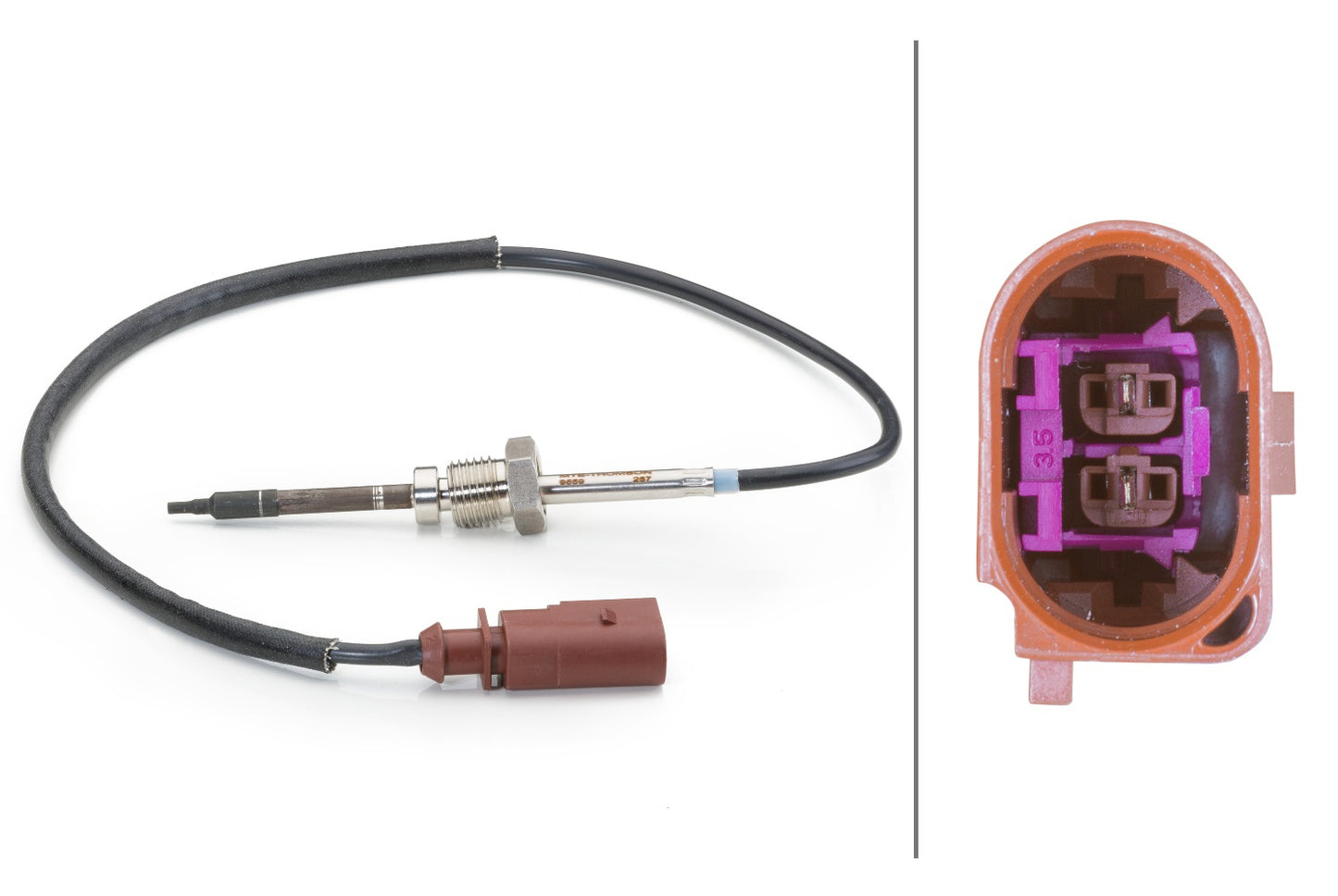 HELLA Sensor, exhaust gas temperature - 2-pin connector 6PT014494-111