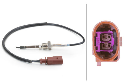 HELLA Sensor, exhaust gas temperature - 2-pin connector 6PT014494-111