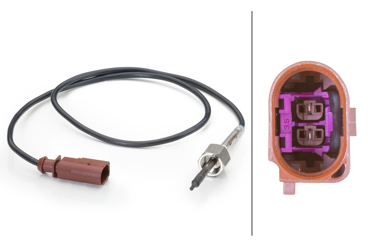 HELLA Sensor, exhaust gas temperature - 2-pin connector 6PT014494-121