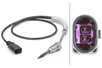 HELLA Sensor, exhaust gas temperature - 2-pin connector 6PT014494-261