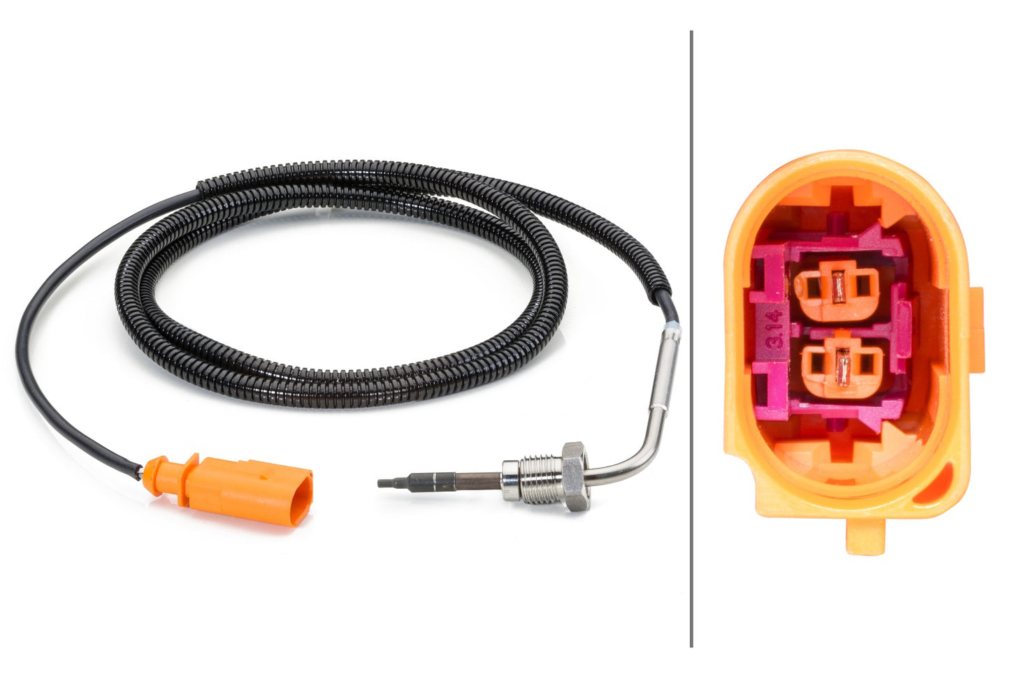 HELLA Sensor, exhaust gas temperature - 2-pin connector 6PT014494-281