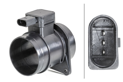 HELLA Mass Air Flow Sensor - 3-pin connector - Bolted 8ET358095-061