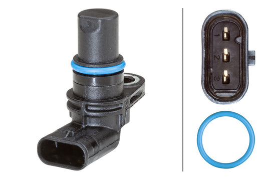 HELLA Sensor, camshaft position - 3-pin connector - Bolted 6PU013122-191