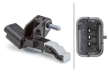 HELLA Sensor, crankshaft pulse - 3-pin connector - Bolted 6PU013122-231