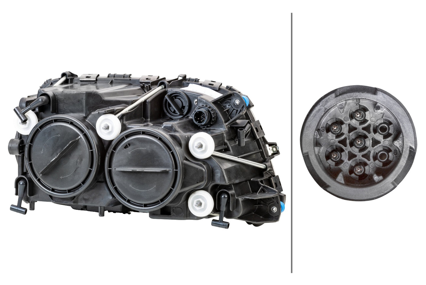 HELLA FF/Halogen-Headlight - left - for e.g. Mercedes-Benz Actros MP3 1EH009513-011