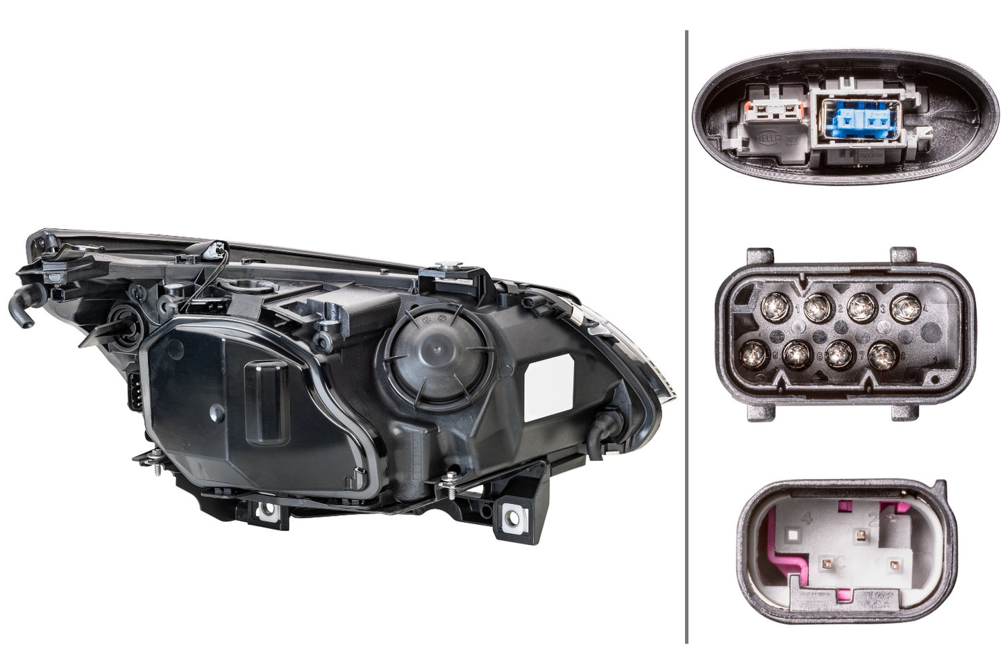 HELLA Halogen/Bi-Xenon-Headlight - left - for e.g. BMW 5 (E60) 1EL163079-001