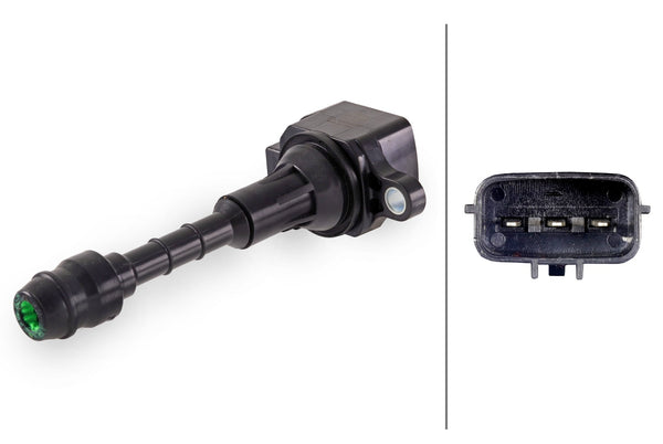 HELLA Ignition Coil - 12V - 3-pin connector - Bolted 5DA358057-311