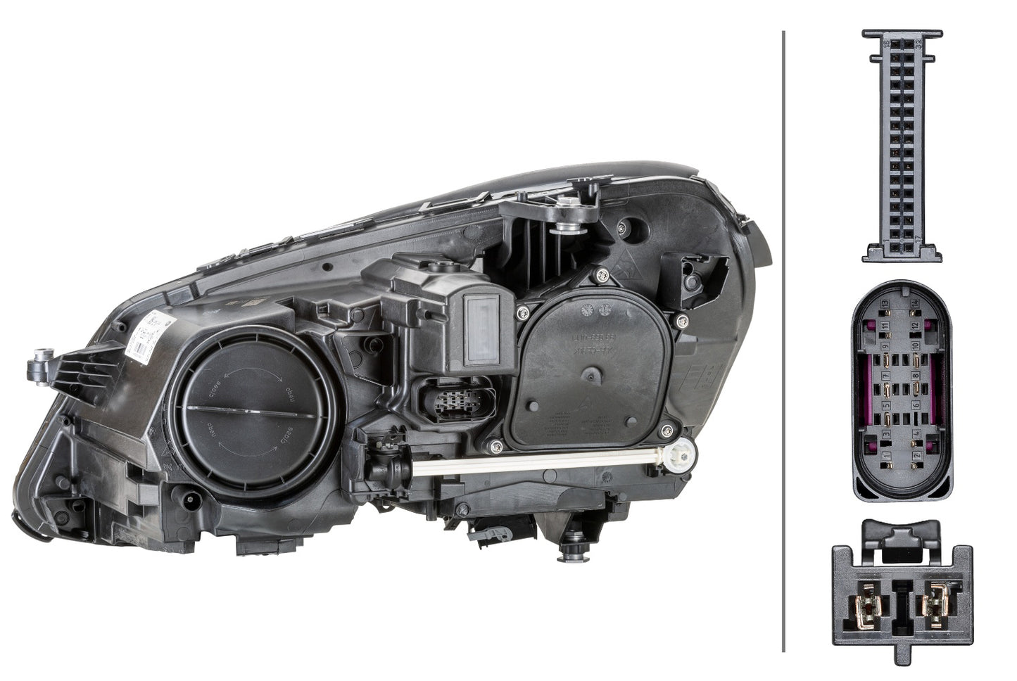 HELLA LED/Halogen-Headlight - right - for e.g. Mercedes-Benz E-Class (W212) 1EX011066-621