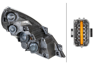 HELLA Halogen/FF-Headlight - left - for e.g. Renault Master III Chassis (EV, HV, UV) 1ER010117-191