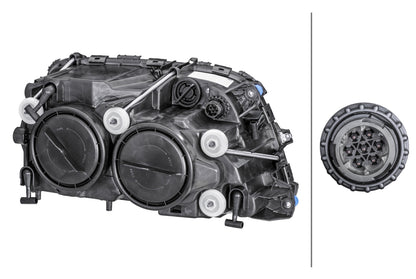 HELLA FF/Halogen-Headlight - left - for e.g. Mercedes-Benz Actros MP3 1EH009513-331