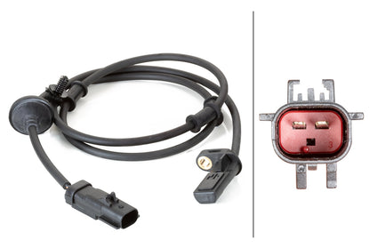 HELLA Sensor, wheel speed - 2-pin connector - Rear Axle 6PU230040-811