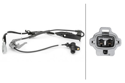 HELLA Sensor, wheel speed - 2-pin connector - Front Axle 6PU230040-701