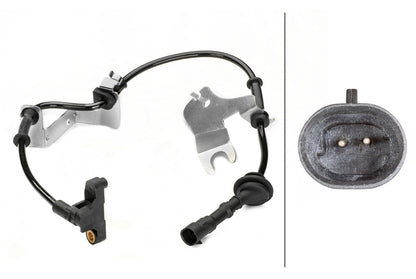 HELLA Sensor, wheel speed - 2-pin connector - Front Axle 6PU230040-281