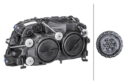 HELLA Halogen/FF-Headlight - right - for e.g. Mercedes-Benz Actros MP3 1EH009513-321