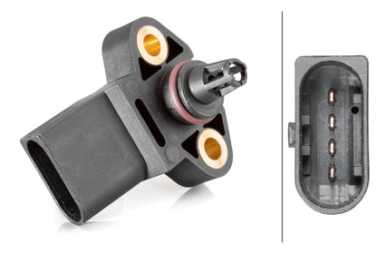 HELLA Sensor, boost pressure - 4-pin connector 6PP013400-041
