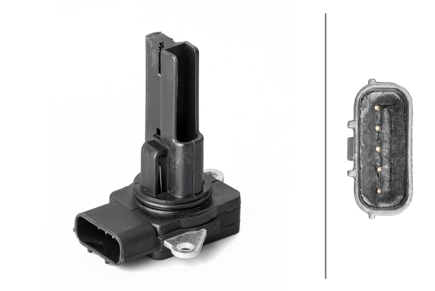 HELLA Mass Air Flow Sensor - 5-pin connector - Bolted 8ET358095-241