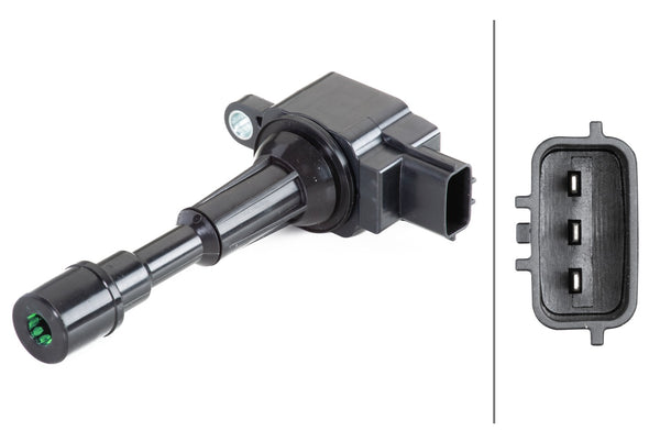 HELLA Ignition Coil - 3-pin connector - Bolted 5DA358057-481