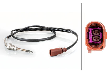 HELLA Sensor, exhaust gas temperature - 2-pin connector 6PT014494-461
