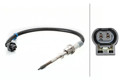 HELLA Sensor, exhaust gas temperature - 2-pin connector 6PT014494-501