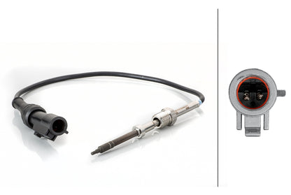 HELLA Sensor, exhaust gas temperature - 2-pin connector 6PT014494-571