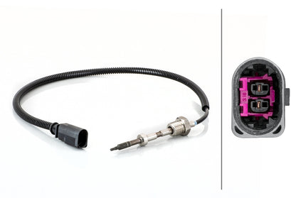 HELLA Sensor, exhaust gas temperature - 2-pin connector 6PT014494-591