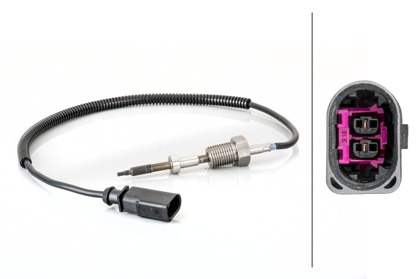 HELLA Sensor, exhaust gas temperature - 2-pin connector 6PT014494-711