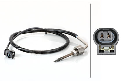 HELLA Sensor, exhaust gas temperature - 2-pin connector 6PT014494-741