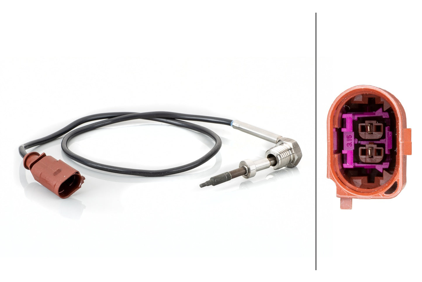 HELLA Sensor, exhaust gas temperature - 2-pin connector 6PT014494-761