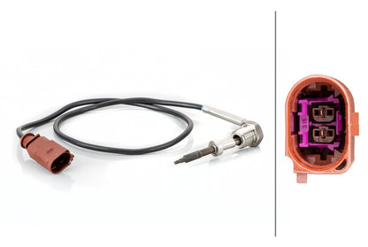HELLA Sensor, exhaust gas temperature - 2-pin connector 6PT014494-761