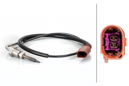 HELLA Sensor, exhaust gas temperature - 2-pin connector 6PT014494-781