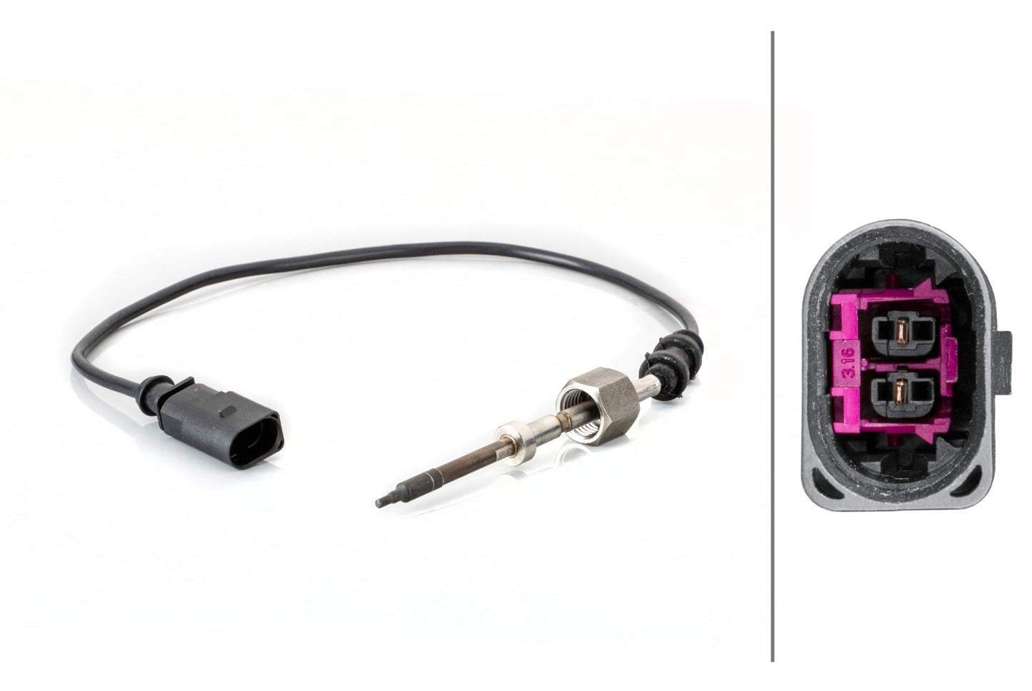 HELLA Sensor, exhaust gas temperature - 2-pin connector 6PT014494-831